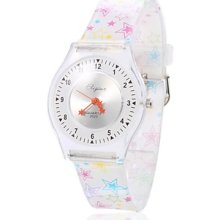 Style Unisex's Star Plastic Analog Quartz Wrist Watch (Multi-Colored)