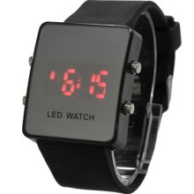 Stylish Mirror Face Men Women Sports Led Wirst Watch