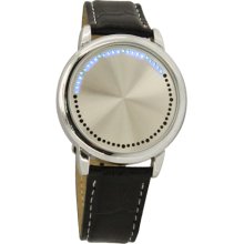 Stylish Touch Screen Led flashing Digital Wrist Watch -Black Strap and Blue Flash
