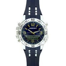Surface Mens' Chronograph Dark Blue Watch with Round Dials and Silver