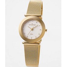 Swarovski Crystal Gold-Plated Mesh Bracelet Watch