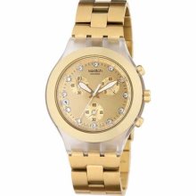 Swatch Men's Full Blooded SVCK4032G Gold Stainless-Steel Quartz Watch with Gold Dial