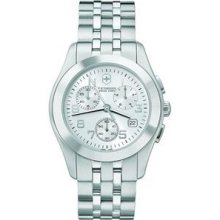 Swiss Army Men's 'alliance' Stainless Chrono Silver Dial Watch 241048