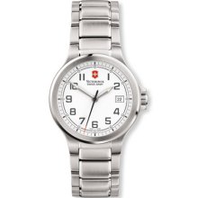 Swiss Army Small White Dial Stainless Steel Bracelet Watch