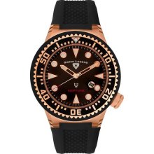 Swiss Legend 21818D-RG-01 Men's Neptune Black Dial Black Rubber