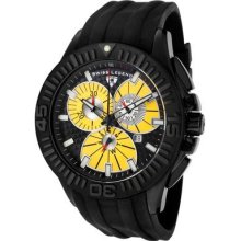 Swiss Legend Men's Evolution Chronograph Black/yellow Dial Black Silicone