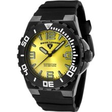 Swiss Legend Men's 'Expedition' Yellow Dial Black Silicon Watch ...