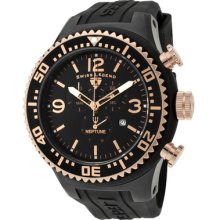 Swiss Legend Men's Neptune Chronograph Black Ip Case Black Dial Rose A