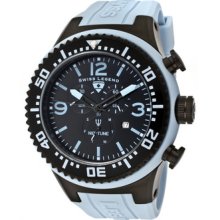 Swiss Legend Men's Neptune Chronograph Black Dial Black Ip Case Light