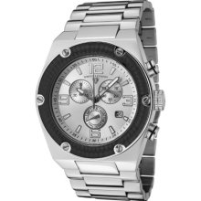 Swiss Legend Men's Quartz Watch With Silver Dial Chronograph Display And Silver Stainless Steel Bracelet Sl-40025P-22S-Bb