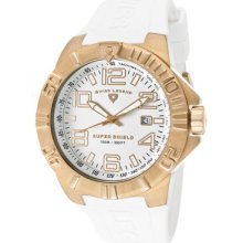 Swiss Legend Men's Super Shield White Dial Rose Gold Tone Ip Ss Case W