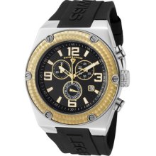 Swiss Legend Men's Throttle Chronograph Black Dial Gold Tone Bezel Bla