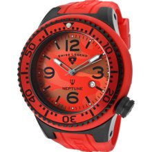 SWISS LEGEND Watches Men's Neptune (52 mm) Red Camouflage Dial Red Sil