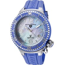 SWISS LEGEND Watches Neptune Ceramic (44 mm) Blue Mother Of Pearl Dial