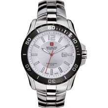 Swiss Military Hanowa Men's Marine 06-5154-04-001 Silver Stainless-Steel Swiss Quartz Watch with Silver Dial