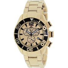 Swiss Precimax Men's Deep Blue Pro II SP12169 Gold Stainless-Steel Swiss Chronograph Watch with Gold Dial