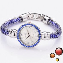 Sykk Girls Womens Ladies Quartz Wrist Watches Purple Rhinestone Round Dial Watch