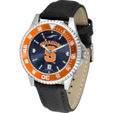 Syracuse Orangemen Competitor AnoChrome Men's Watch with Nylon/Leather Band and Colored Bezel