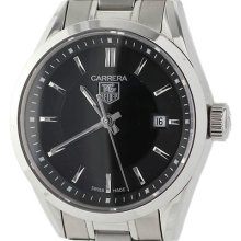 Tag Heuer Carrera Wv1414 Stainless Steel Black Dial Swiss Quartz Ladies Watch