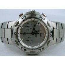 Tag Heuer Kirium Silver Dial Quartz Chronograph Steel Men's Full Size Cl1111