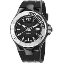 Technomarine Cruise Men's Ceramic Automatic Black Dial Rubber Strap Watch 110034