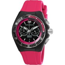 TechnoMarine Mid-Size Cruise Sport Quartz Chronograph Pink Silicone Rubber Strap Watch
