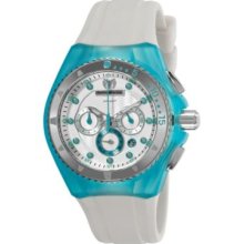 TechnoMarine Mid-Size Cruise Beach Quartz Chronograph White Silicone Rubber Strap Watch