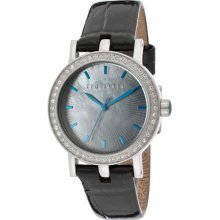 Ted Baker Watches Women's White Crystal Blue Textured MOP Dial Black P