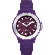Tekday Women's Purple Dial Unidirectional Watch ...