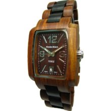 Tense Wood Mens Sandalwood Wood Watch - Wood Bracelet - Brown Dial - J8102SD