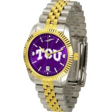 Texas Christian Horned Frogs TCU Mens 23Kt Executive Watch