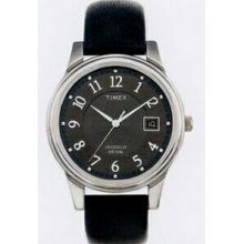 Timex Black/Silver Elevated Classics Dress Full-size Watch With Black Dial