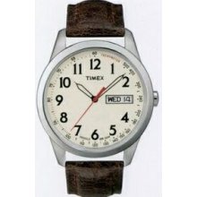 Timex Brown Leather Strap Elevated Classics Dress Watch