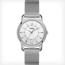 Timex Ladies Silvertone Mesh Watch, 30 Meter Wr, T2n679