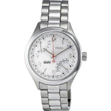 Timex Mens T2n506 Intelligent Quartz T Series Perpetual Calendar White Dial Brac