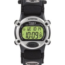 Timex Men's T48061 Expedition Digital CAT Black Fast Wrap Velcro Strap Watch