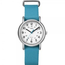 Timex Originals Quartz Watch With White Dial Analogue Display And Blue Nylon Strap T2n836pf