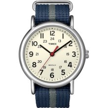 Timex Originals Watch With Cream Dial And Grey Nylon Strap - T2n654pf