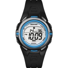 Timex Sport Marathon Midsize Digital Watch With Lcd Dial Digital Display And Black Resin Strap T5k5184e
