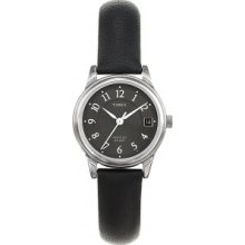 Timex T29291 Womens Classic Black Leather Strap Watch ...