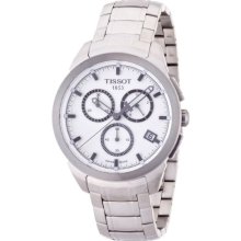 Tissot Men's T0694174403100 Quartz Titanium White Dial Chronograph Watch