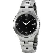 Tissot T-Trend T12 Black Dial Stainless Steel Ladies Watch T08221 ...