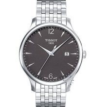 Tissot T0636101106700 Watch T Classic Mens - Gray Dial Stainless Steel Case Quartz Movement