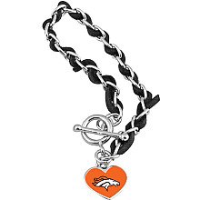 Touch by Alyssa Milano Denver Broncos Chain & Leather Strap Bracelet