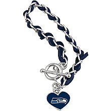 Touch by Alyssa Milano Seattle Seahawks Chain & Leather Strap Bracelet