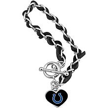 Touch by Alyssa Milano Indianapolis Colts Chain & Leather Strap Bracelet
