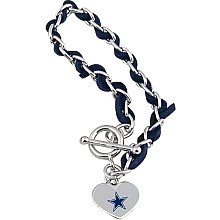 Touch by Alyssa Milano Dallas Cowboys Chain & Leather Strap Bracelet