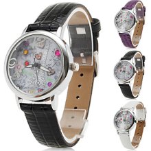 Tower Women's Eiffel Design PU Analog Quartz Wrist Watch (Assorted Colors)