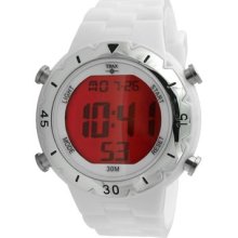 Trax Womens Digital White Chronograph Red Dial Sports Watch Tr2238wt