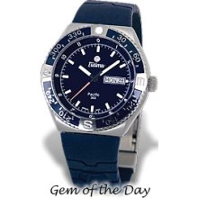 Tutima Military wrist watches: Tutima Pacific 300 Diver Blue 629-17